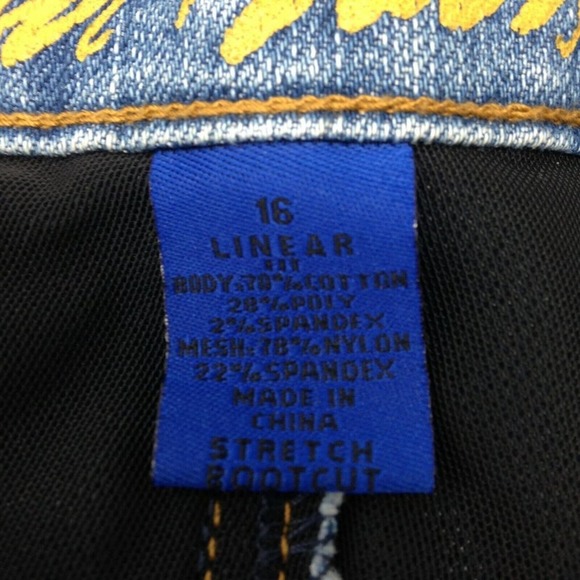 Bill Blass Jeans Womens 16 Stretch Bootcut Plus Size Medium Wash Blue New - Picture 4 of 11